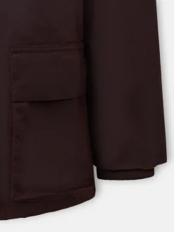 Silbon Smart Casual·Abrigos Y Cazadoras-Abrigo clasico encerado marron oscuro Marron&nbsp;oscuro