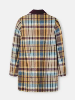 Silbon Abrigos Y Exterior-Abrigo cruzado cuadros es Marron