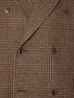 Silbon Smart Casual·Abrigos Y Cazadoras-Abrigo cruzado principe de gales Marron