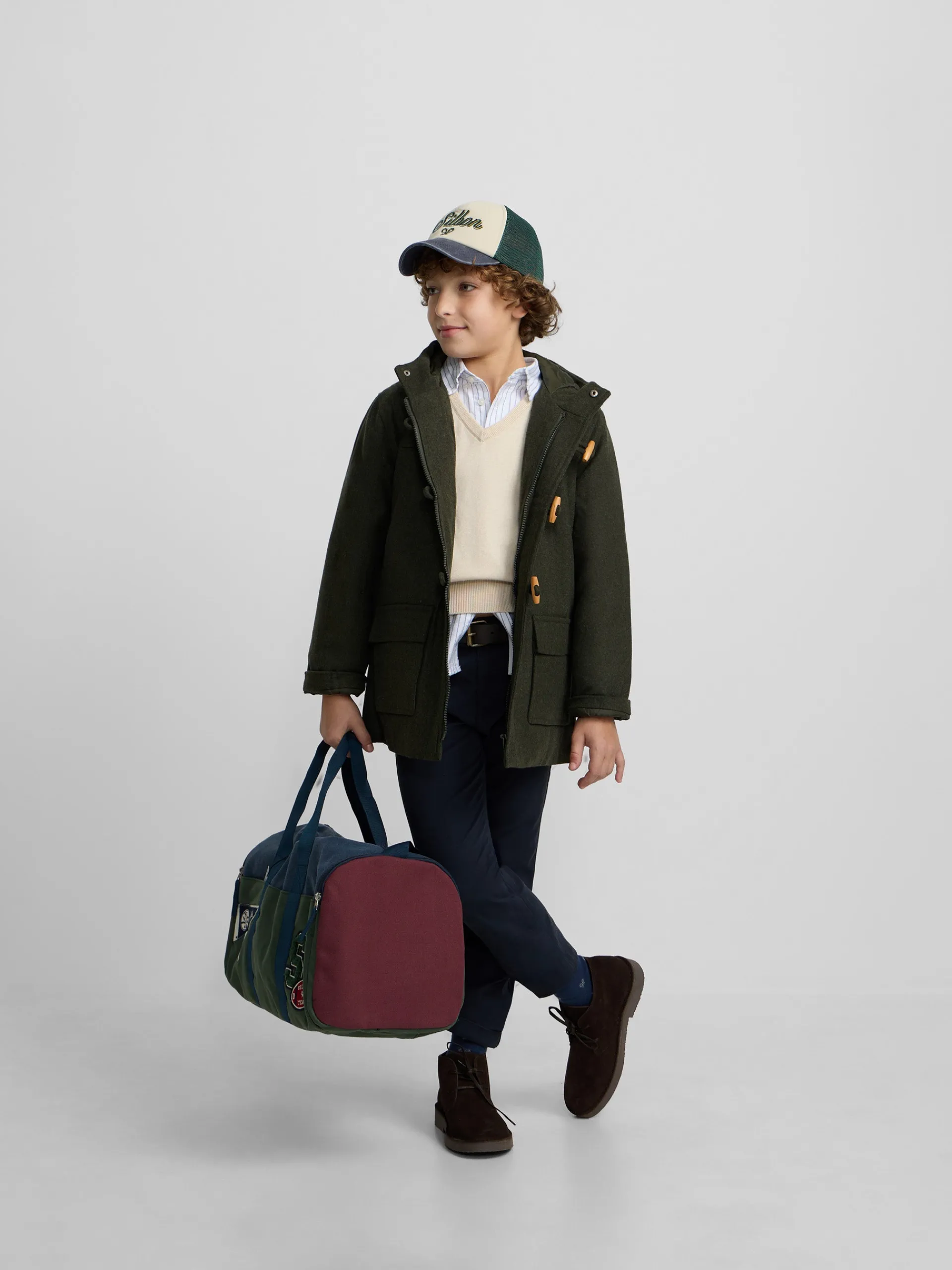 Silbon Abrigos Y Exterior-Abrigo kids clasico Verde