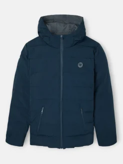 Silbon Smart Casual·Abrigos Y Cazadoras-Abrigo tecnico reversible capucha gris Marino