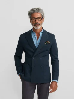 Silbon Formal Y Etiqueta·Americanas-Americana casual cruzada Azul