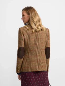 Silbon Americanas-Americana combinada piel cuadros es Marron