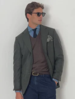 Silbon Formal Y Etiqueta·Americanas-Americana cuadro principe de gales Verde