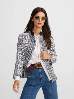 Silbon Americanas-Americana jacquard motivos azul marino Azul&nbsp;marino