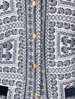 Silbon Americanas-Americana jacquard motivos azul marino Azul&nbsp;marino