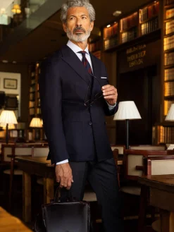 Silbon Formal Y Etiqueta·Americanas-Americana strech cruzada azul marino Azul&nbsp;marino