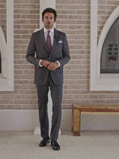 Silbon Formal Y Etiqueta·Trajes-Americana traje clasico espiga Gris