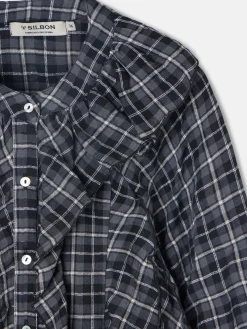 Silbon Camisas Y Blusas-Blusa chorreras cuadros s Negro