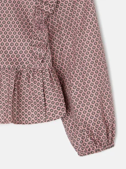 Silbon Camisas Y Blusas-Blusa girl jaretas estampado etnico Rosa