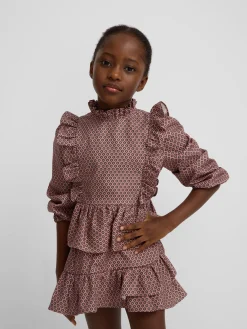 Silbon Camisas Y Blusas-Blusa girl jaretas estampado etnico Rosa