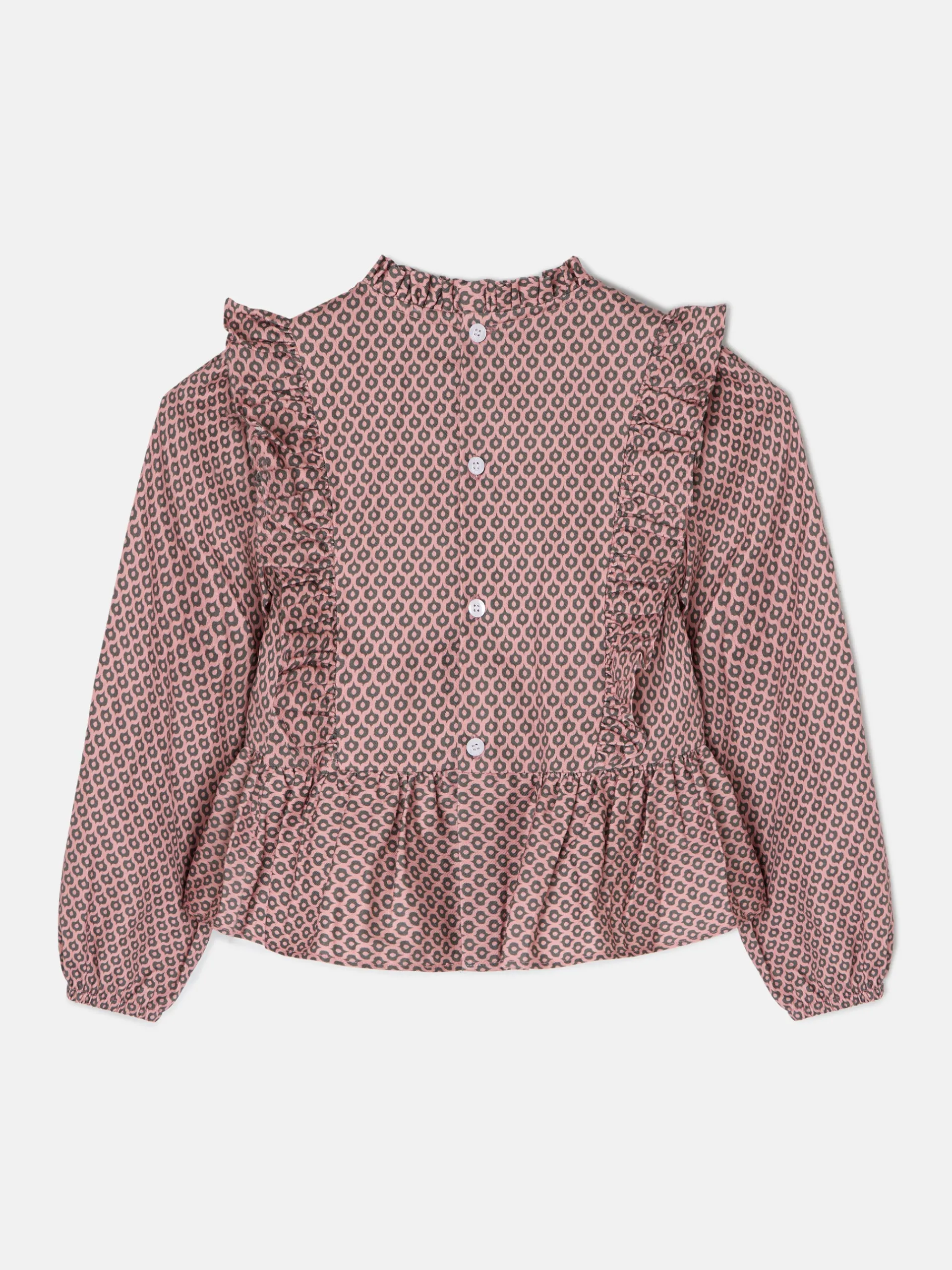 Silbon Camisas Y Blusas-Blusa girl jaretas estampado etnico Rosa