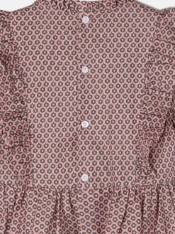 Silbon Camisas Y Blusas-Blusa girl jaretas estampado etnico Rosa