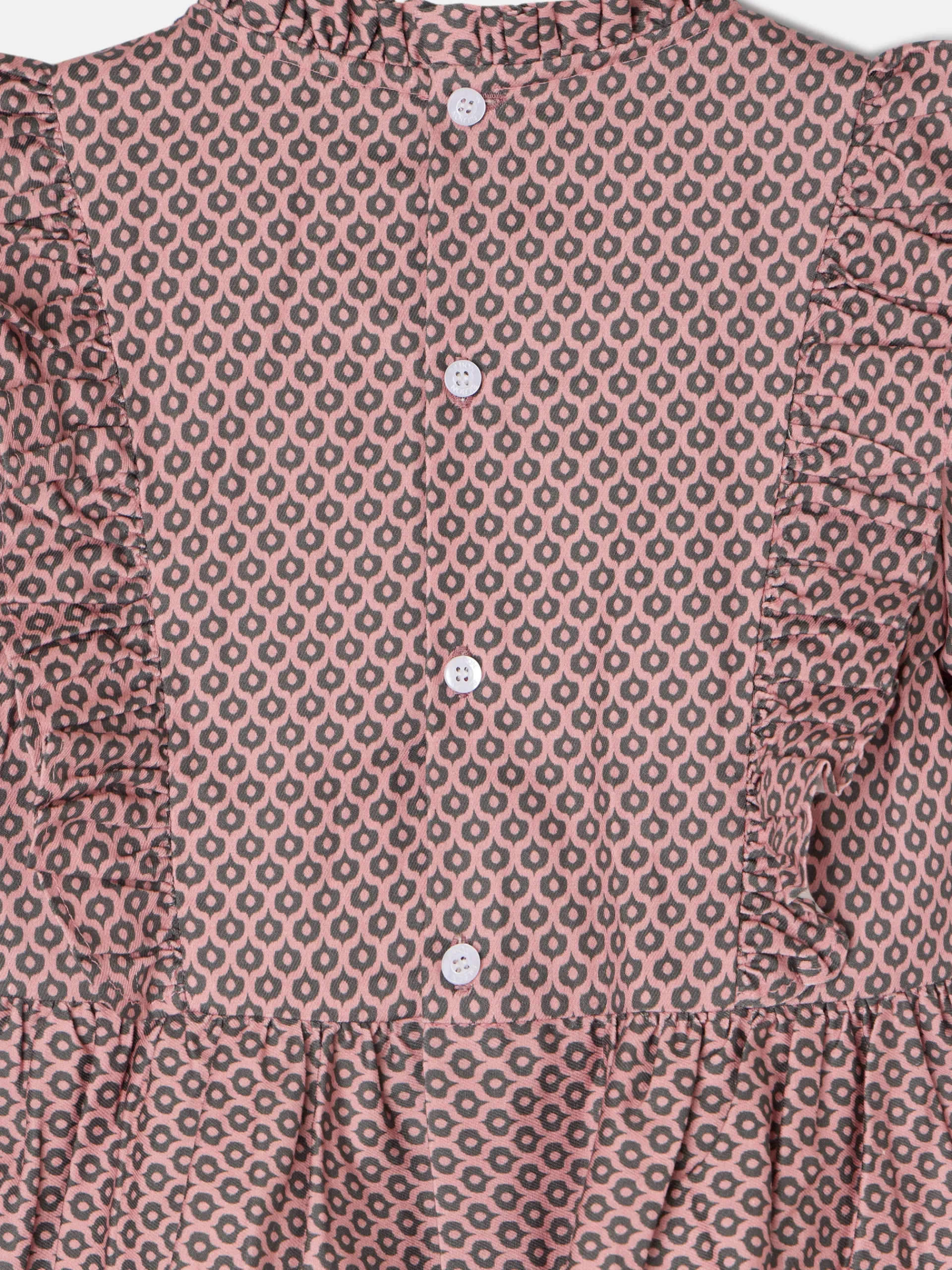 Silbon Camisas Y Blusas-Blusa girl jaretas estampado etnico Rosa