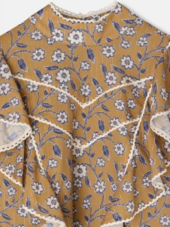 Silbon Camisas Y Blusas-Blusa volantes estampado flores Camel