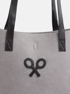 Silbon Bolsos Y Monederos-Bolso fieltro raqueta gris Beige