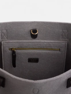 Silbon Bolsos Y Monederos-Bolso fieltro raqueta gris Beige