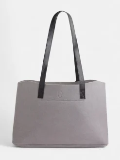 Silbon Bolsos Y Monederos-Bolso fieltro raqueta gris Beige