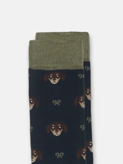 Silbon Complementos|Accesorios·Calcetines, Bóxer Y Pijamas-Calcetin dog raquetas azul marino Azul&nbsp;marino
