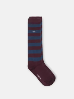 Silbon Calcetines Y Bóxer-Calcetin kids rayas Burdeos