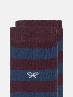 Silbon Calcetines Y Bóxer-Calcetin kids rayas Burdeos