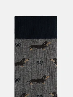 Silbon Accesorios·Calcetines, Bóxer Y Pijamas-Calcetin doggy Gris