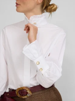 Silbon Camisas Y Blusas-Camisa detalle puño blanca Blanco