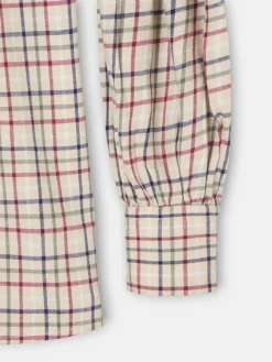 Silbon Camisas Y Blusas-Camisa fruncidos cuadros granate y azul Marron