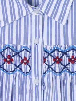 Silbon Camisas Y Blusas-Camisa girl fruncidos rayas y blanca Azul