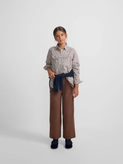 Silbon Camisas Y Blusas-Camisa girl volante cuadros azul y rojo Azul&nbsp;y&nbsp;rojo