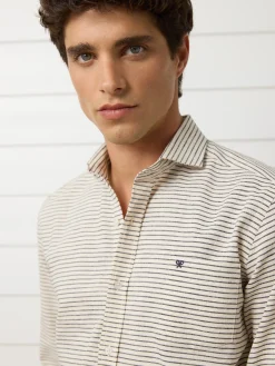 Silbon Smart Casual·Camisas Sport-Camisa sport bolsillo raya horizontal azul marino Azul&nbsp;marino