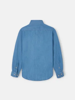 Silbon Camisas Y Poleras-Camisa sport kids clasica denim azul claro Azul&nbsp;claro