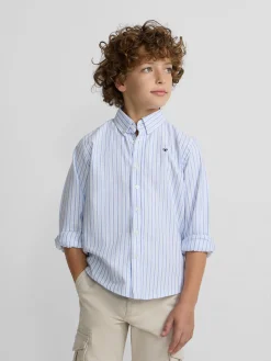 Silbon Camisas Y Poleras-Camisa sport kids oxford rayas azul Navy
