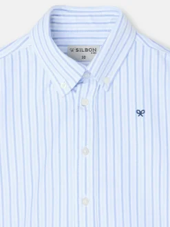 Silbon Camisas Y Poleras-Camisa sport kids oxford rayas azul Navy