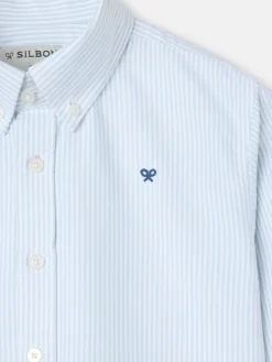 Silbon Camisas Y Poleras-Camisa sport kids oxford raqueta rayas Verde