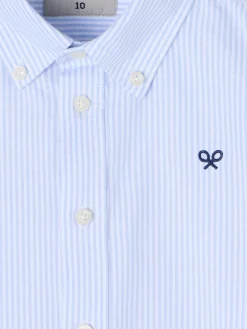 Silbon Camisas Y Poleras-Camisa sport kids rayas oxford Celeste