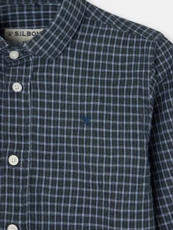 Silbon Camisas Y Poleras-Camisa sport kids warm cuadro dark Navy