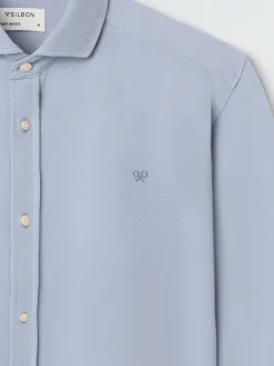 Silbon Smart Casual·Camisas Sport-Camisa sport micropique comfort Celeste
