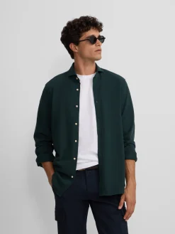 Silbon Smart Casual·Camisas Sport-Camisa sport micropique comfort Verde