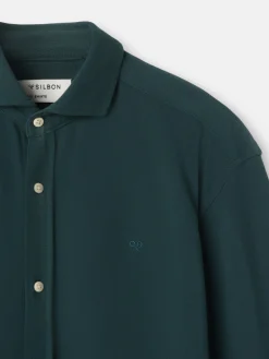 Silbon Smart Casual·Camisas Sport-Camisa sport micropique comfort Verde