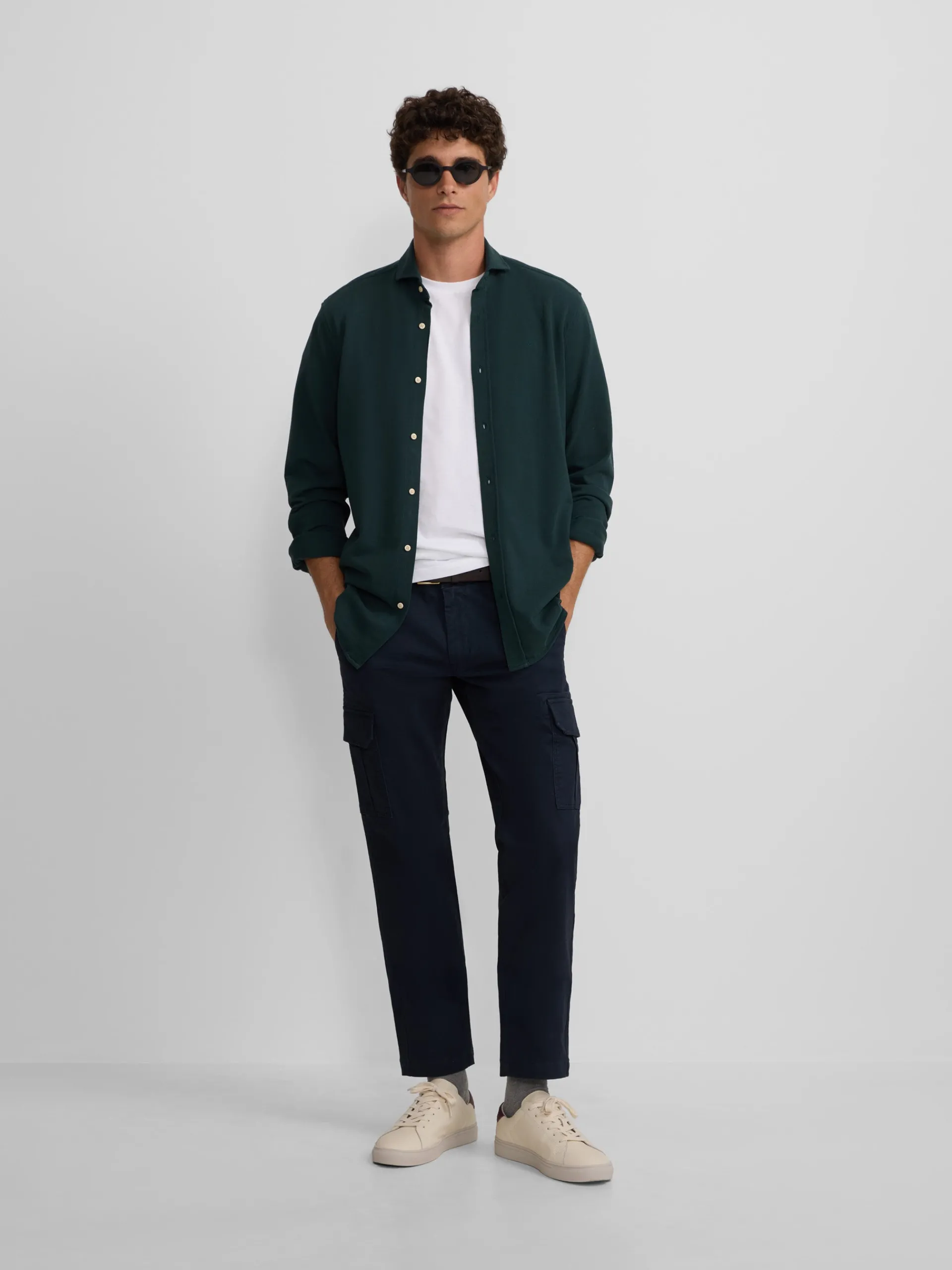 Silbon Smart Casual·Camisas Sport-Camisa sport micropique comfort Verde