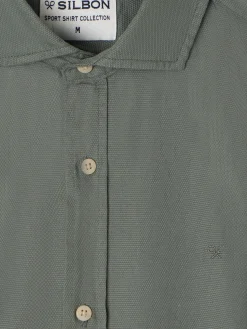 Silbon Smart Casual·Camisas Sport-Camisa sport miniestructura verde oscuro Verde&nbsp;oscuro