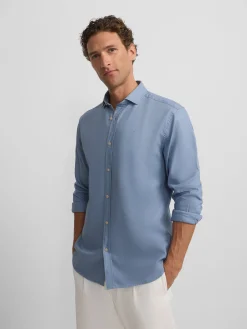 Silbon Smart Casual·Camisas Sport-Camisa sport miniestructura Azul