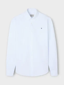 Silbon Smart Casual·Camisas Sport-Camisa sport oxford blanca raya fina Celeste
