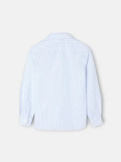 Silbon Camisas Y Poleras-Camisa sport oxford kids blanca raya fina Navy