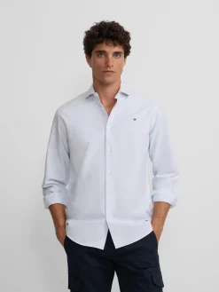 Silbon Camisas Sport Y Poleras|Smart Casual·Camisas Sport-Camisa sport oxford rayas horizontales Celeste