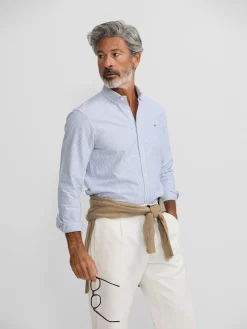 Silbon Smart Casual·Camisas Sport-Camisa sport oxford rayas azul medio Azul&nbsp;medio