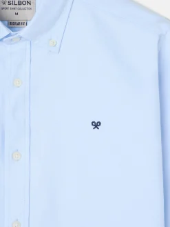 Silbon Smart Casual·Camisas Sport-Camisa sport oxford regular fit Celeste