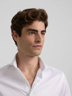 Silbon Formal Y Etiqueta·Camisas De Vestir-Camisa vestir blanca puño simple easy iron Blanco