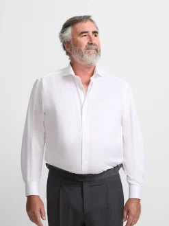 Silbon Formal Y Etiqueta·Camisas De Vestir-Camisa vestir blanca puño simple easy iron Blanco